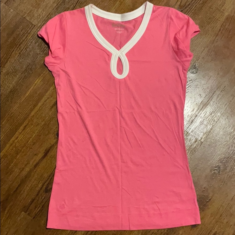 Cap sleeve pink Lilly tee shirt